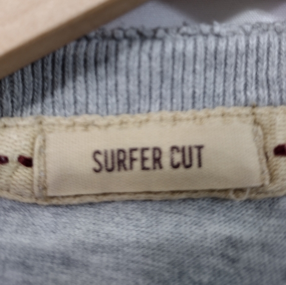 Vintage Hollister Embroidered Long Sleeve Henley Shirt Mens L Gray Retro 90s Y2K - Picture 9 of 12